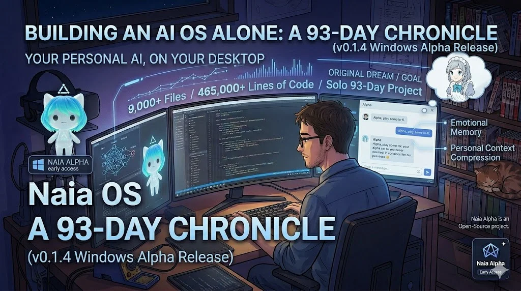 Open-Source AI OS Naia — 93 Days, One Developer — Naia (v0.1.4) Windows Release
